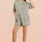 Camo Print Knit Casual Romper