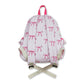 Pink bow polka dots ruffle kids girls backpack