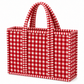 Red Gingham Quilted Bag Print