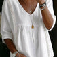 Lace Trim V Neck Plus Size Blouse S to 4XL