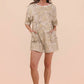 Camo Print Knit Casual Romper