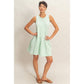 Sleeveless Crewneck Tiered Mini Dress