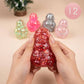 12PCS - Glitter Christmas Santa Squeeze Squishy Stress Relief Toy