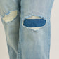 High Waisted Distressed & Knee Patch Straight- PLUS