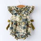 Duck Smocking Embroidery Baby Girls Camouflage Romper