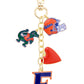 Florida Gators Heart Cluster Bag Charm