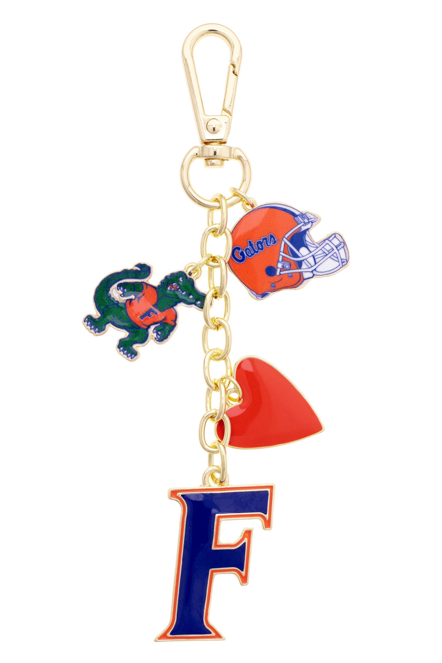 Florida Gators Heart Cluster Bag Charm