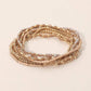 7PCS - Beaded Stretch Stackable Multi Layered Bracelets