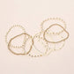 7PCS - Beaded Stretch Stackable Multi Layered Bracelets