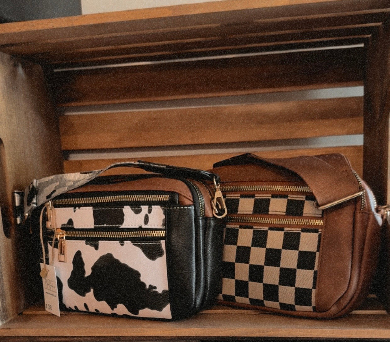 Checkered Crossbody Bag