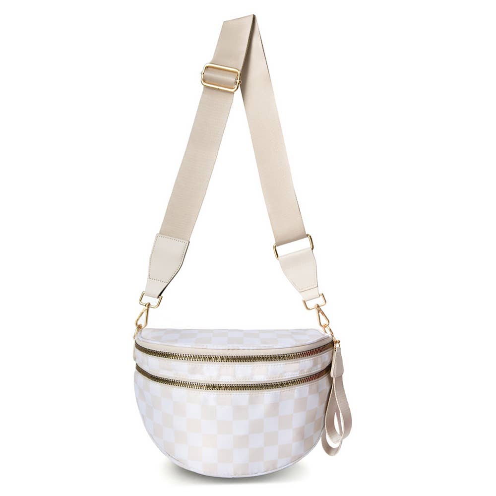 Checkerboard Crossbody Bag & Coin Purse
