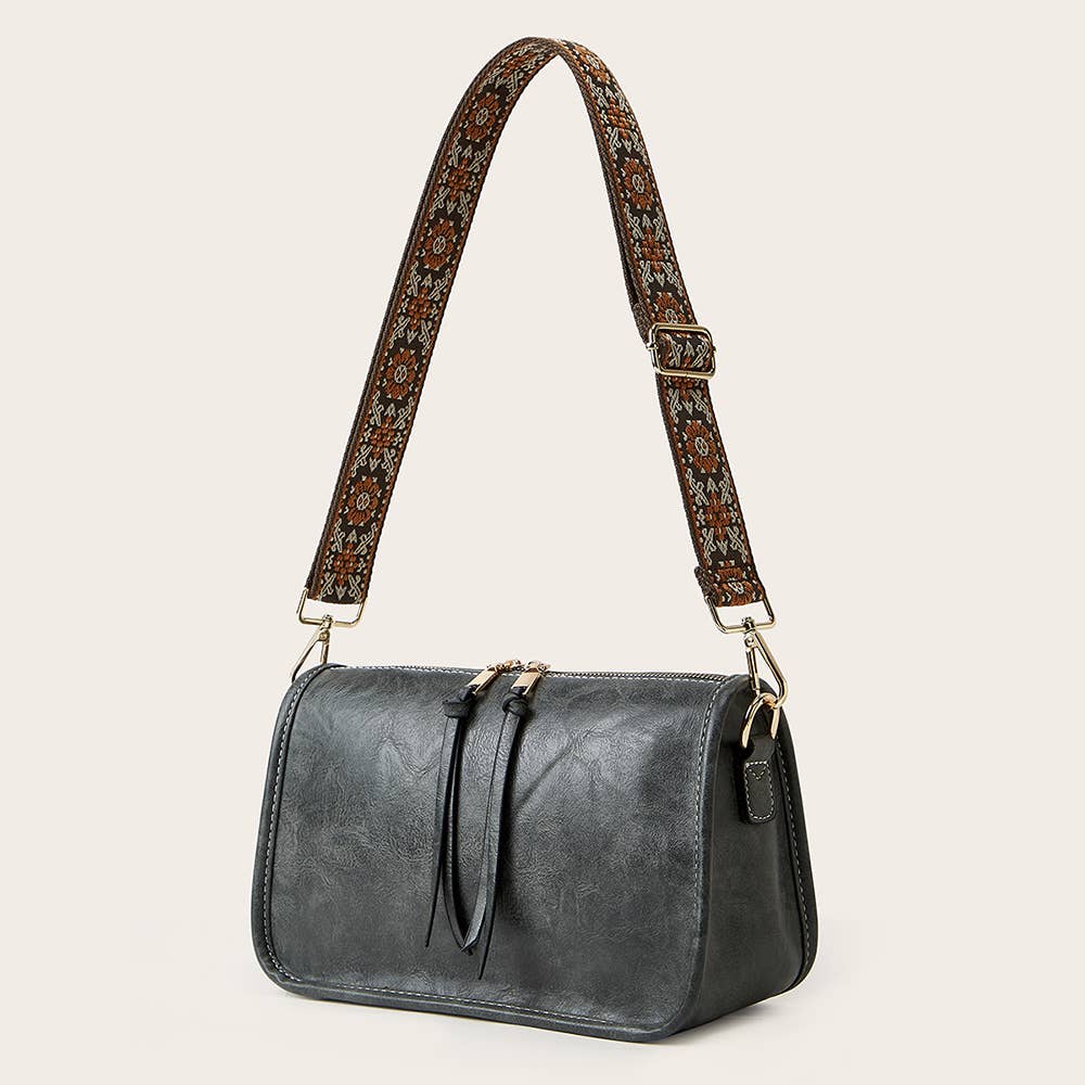 Bohemian Wide Shoulder Strap Crossbody Bag