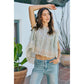 FLORAL PRINT WOVEN BUTTON DOWN TRIMMED BLOUSE TOP