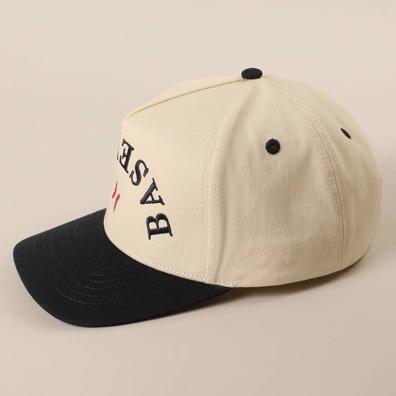 BASEBALL Upside Down Lettering Embroidery Cap
