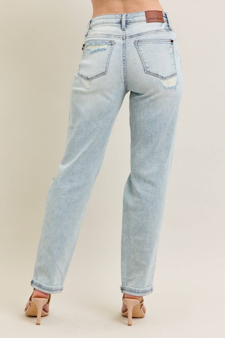 Judy Blue Repair Stitch Detail Destroy Single Cuff