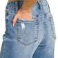 High Rise Cuffed Wide Leg Denim Pants - Zenana
