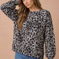 Oversized Mixed Print Sweater Knit Top
