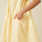 Womens Asymmetric Seam Detail Cinched Cuff Poplin Dress