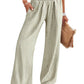 Gingham High Waist Wide Leg Pants with Pockets