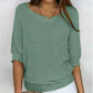 Lightweight Knit Sweater Dolman Sleeve Pullover Top