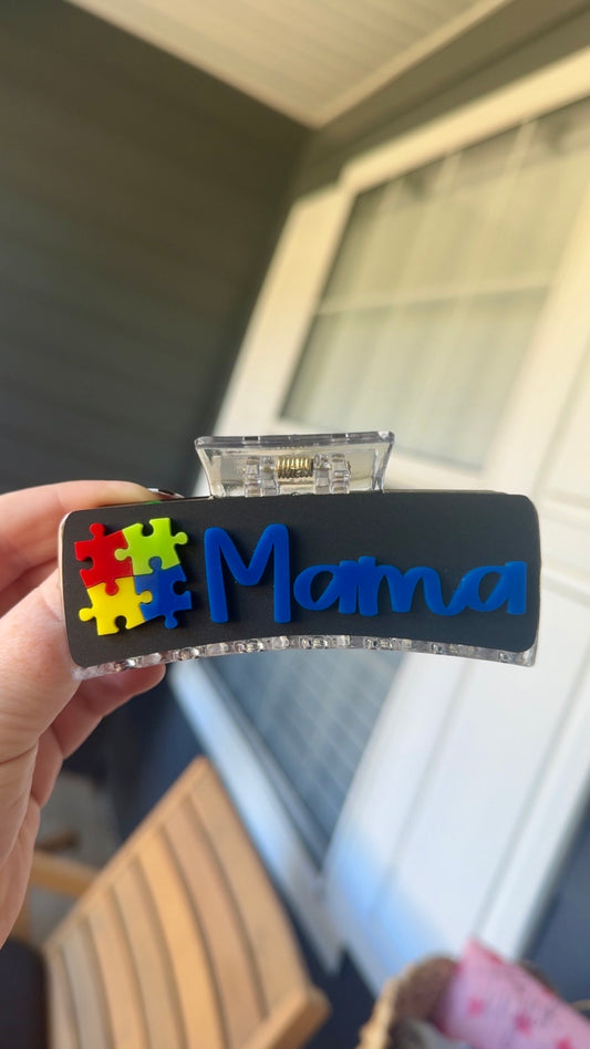Autism Mama Claw Clip