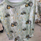 Light Green Girls Tractor Onesie