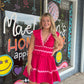 Hot Pink Light Pink Dress