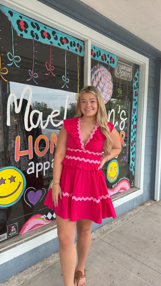 Hot Pink Light Pink Dress