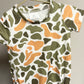 Green Orange Camo Onesie