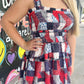 Americana Patchwork Mini Dress