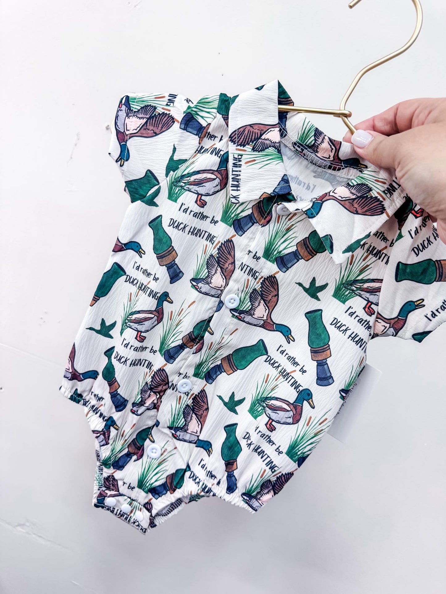 TTB Duck Hunting Collared Romper