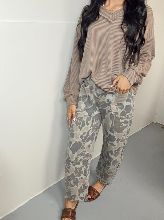 Multicolour Camouflage Shift Ankle Length Jeans