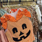 Gingham Pumpkin Polka Dot Bow Onesie