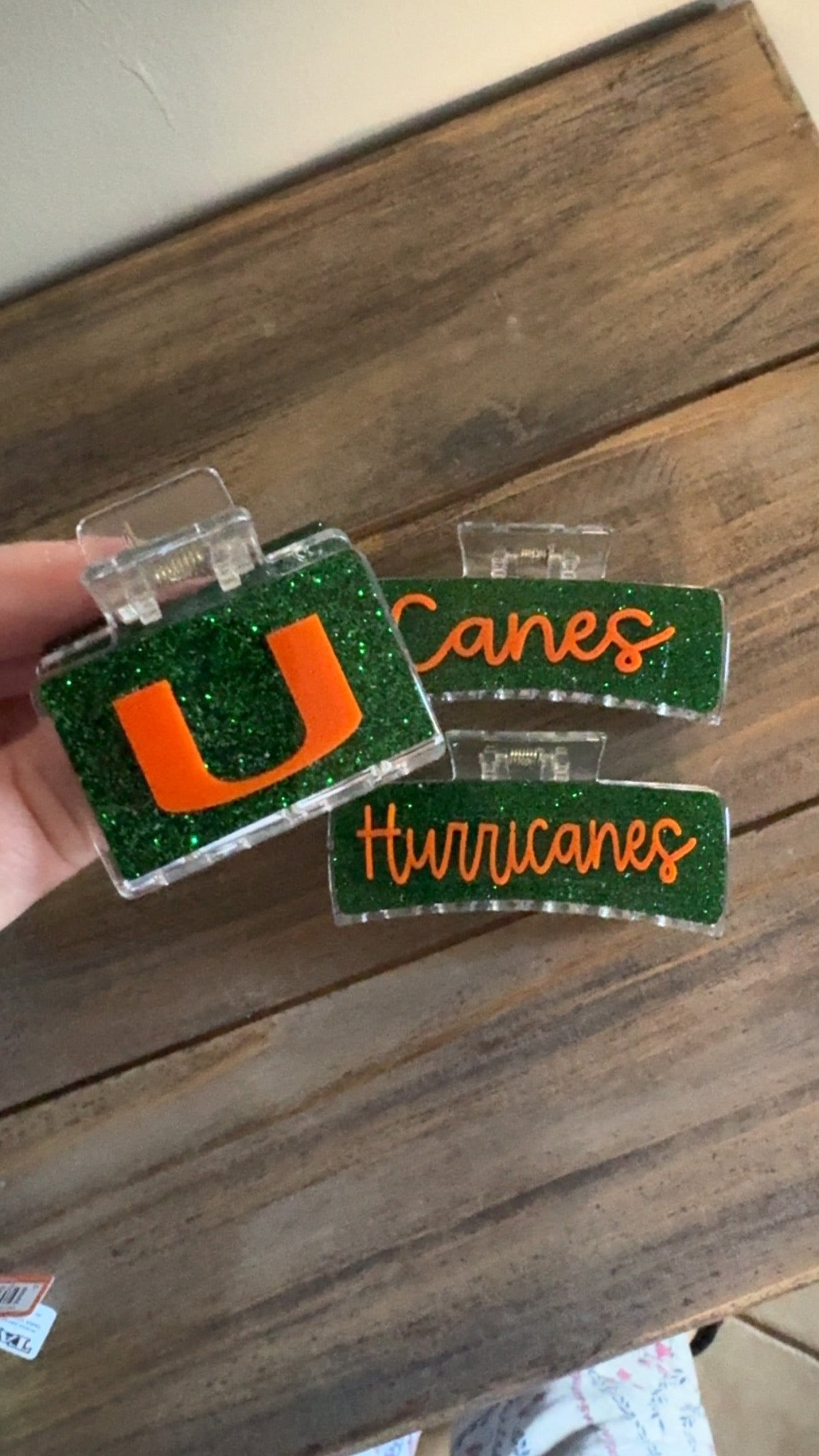 Miami Hurricane Claw Clips