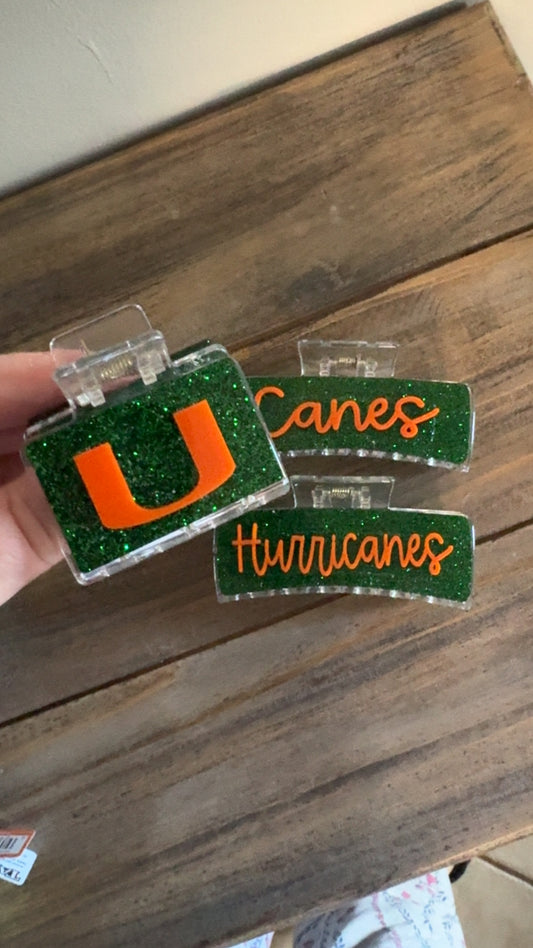 Miami Hurricane Claw Clips