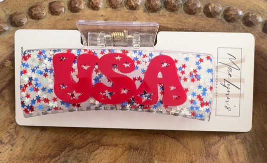 USA stars hair clip