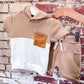 TTB Colorblock Tan Short Set