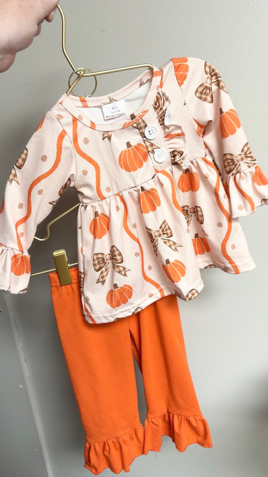 Bow Pumpkin Pant Set