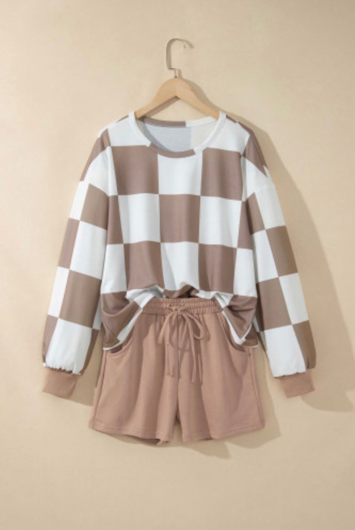 Chelsea Tan Checkered Set