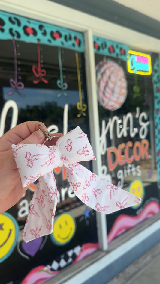 On Call & Crafty Bow Keychain Chapstick Holder