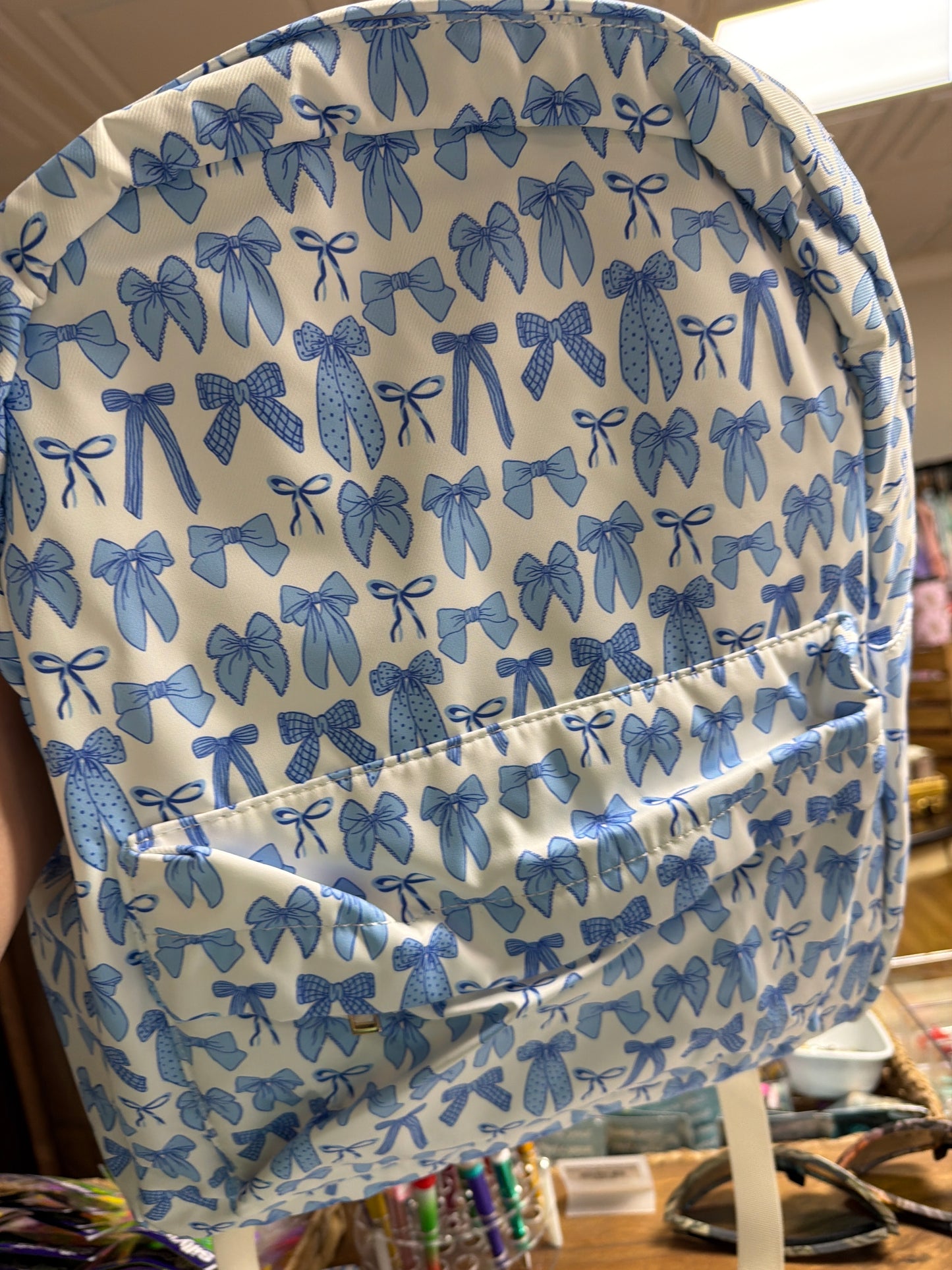 Blue Bow Backpack