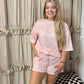 Pink Polka Dot Short Set