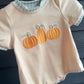 Fall Pumpkin Light Green Gingham Onesie