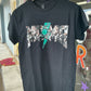 Black Cow Print Mama Graphic Tee