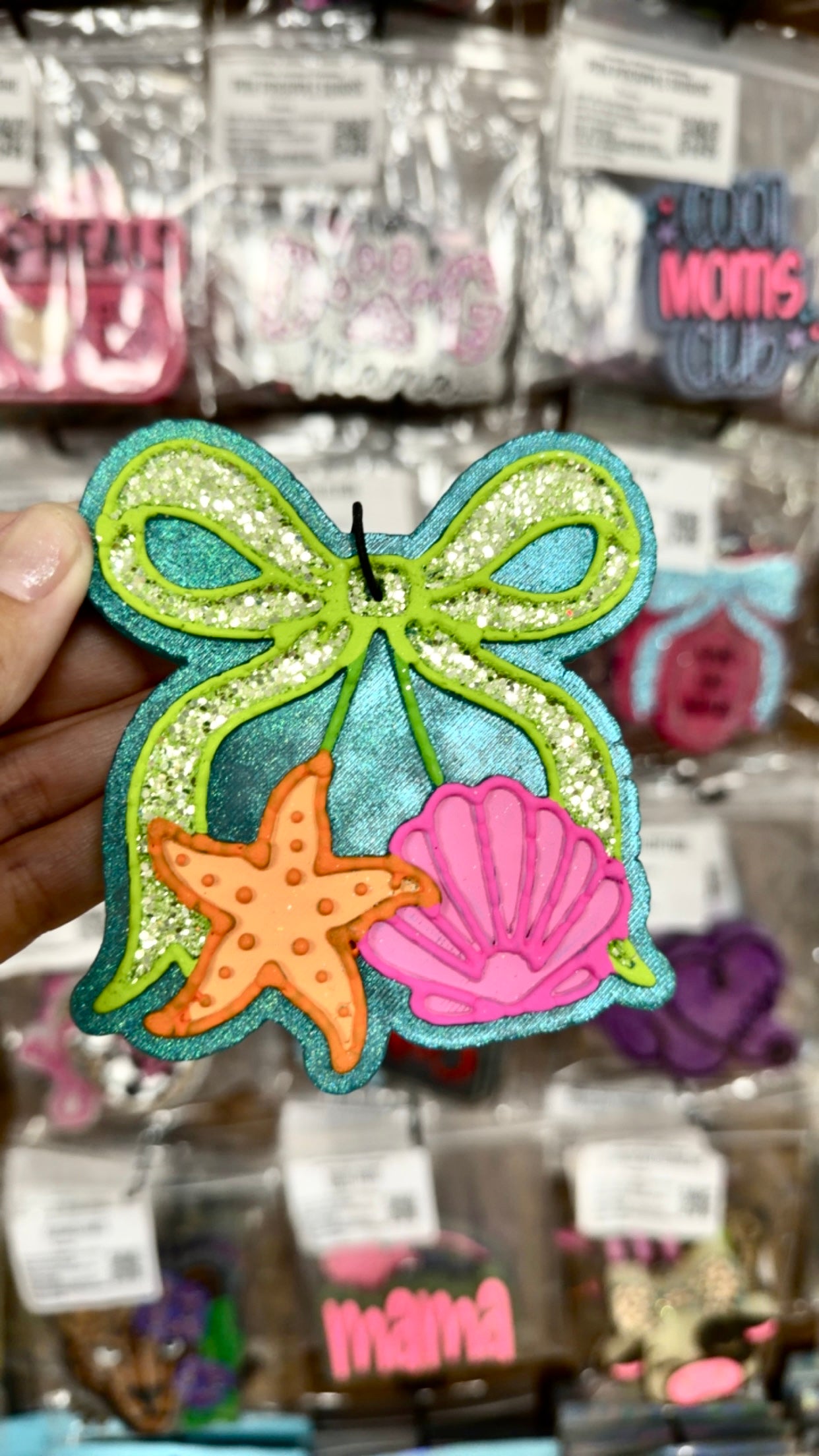 Watermelon Jolly Rancher Freshie- Bow/Starfish