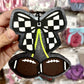 Birds of Paradise Freshie- Checkered Bow/ Football