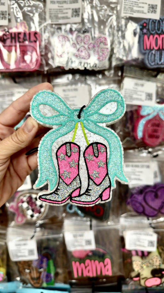 Watermelon Jolly Rancher Freshie- Bow and Cowboy boats