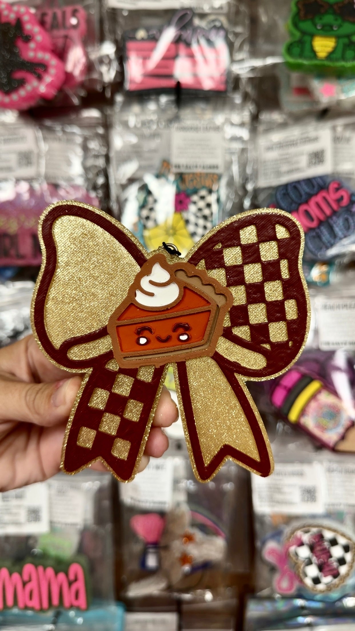 Mahogany Apple Freshie- Bow/Pumpkin Pie