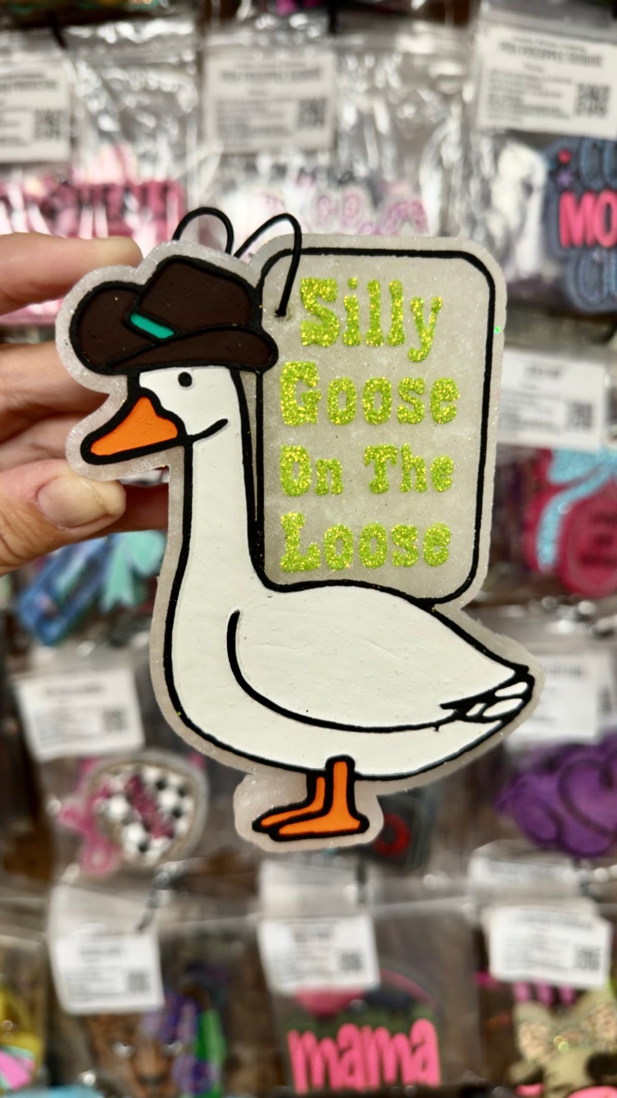 Leather Freshie- Silly Goose