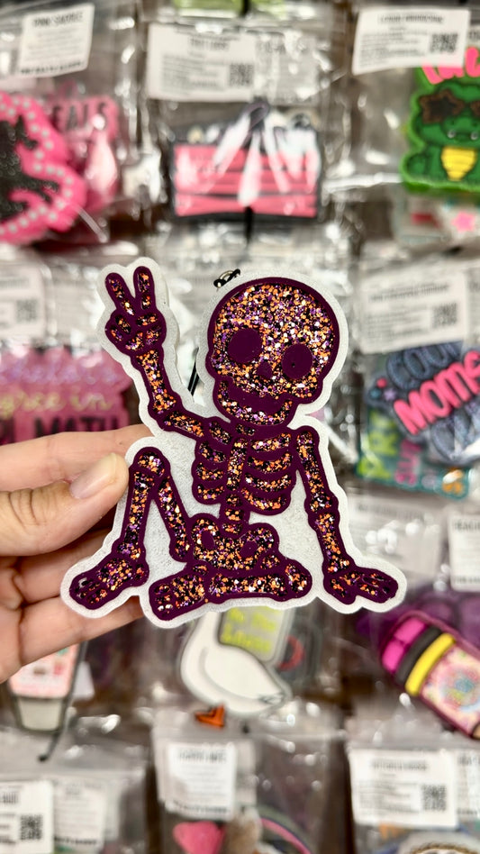 Sweet Cinnamon Vanilla Freshie- Pink Skeleton